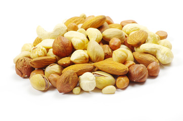 nuts on white