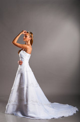 Fototapeta premium bride in wedding dress