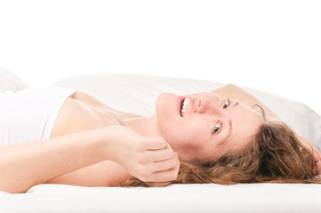 Fototapeta na wymiar woman in bed