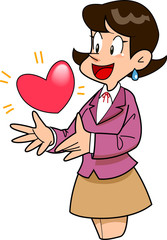 ハート-女性