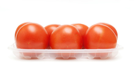 tomatoes in a plastic box