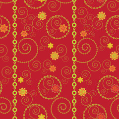 Flower and swirl background