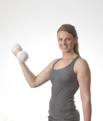 Naklejka premium fit young woman exercising