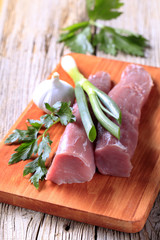 Raw pork tenderloin