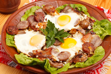 sausage and eggs for breakfast