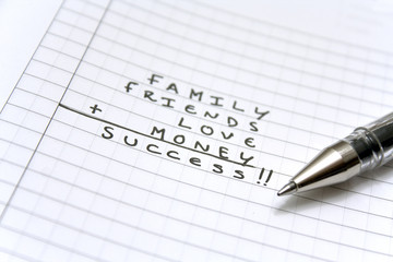 All the ingriedients to success added together