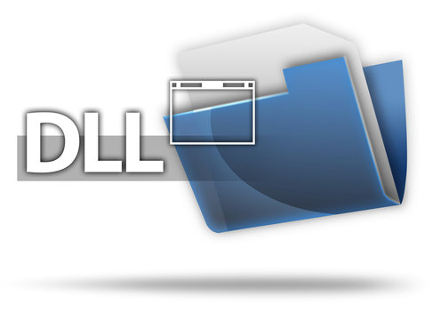 3D Style Folder Icon "DLL"