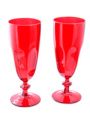 two red wine glasses