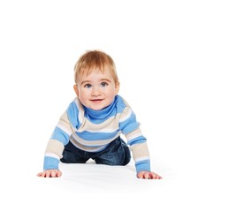 Adorable baby isolated on white