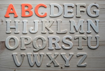 English alphabet background
