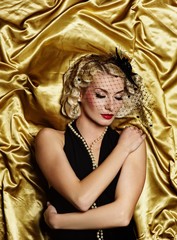 Beautiful woman retro portrait