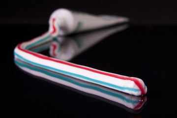 toothpaste clean paste tube black