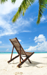 Chaise lounge at beach