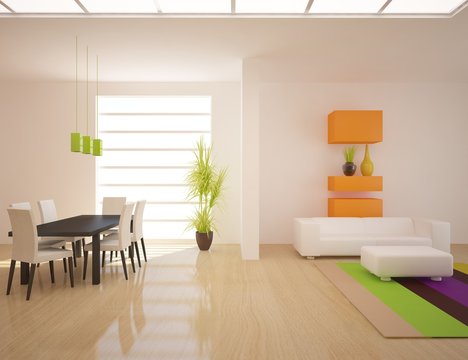 white modern room