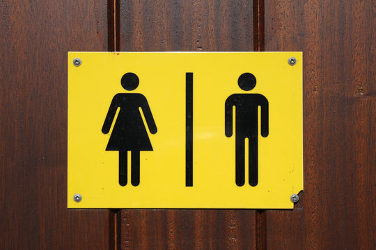 Male and female toilet sign