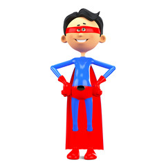 super hero cartoon in super pose