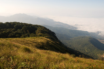 viewpoint at Doi Inthanon National Park Chiang Mai province Thai