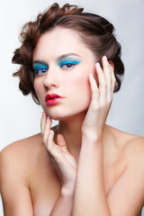 Fototapeta premium girl with creative hair-do