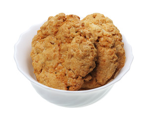 Cookies on a plate, isolated