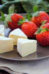 Strawberry and brie cheese