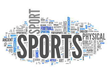 Fototapeta premium Word Cloud „Sports”
