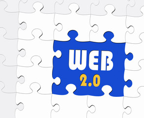 Fototapeta premium WEB 2.0 Puzzle