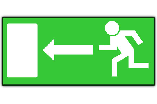 Emergency exit Notausgang Tafel
