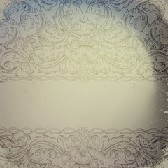 Vintage ornamented background with space for text.