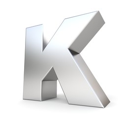 3d metal letter k