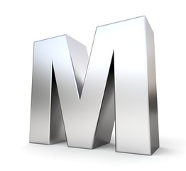 3d metal letter m
