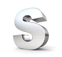 3d metal letter s