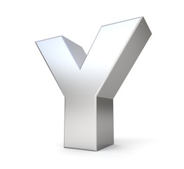 3d metal letter y