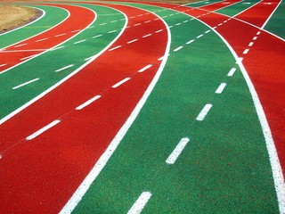 Fototapeta na wymiar Athletic Track and Field Markings