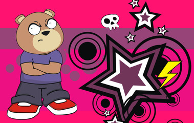 teddy bear kid cartoon background02