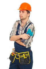 Workman looking in perspective