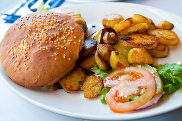 American cheese burger