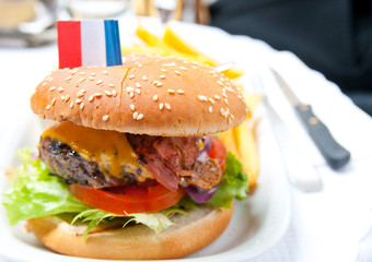American cheese burger