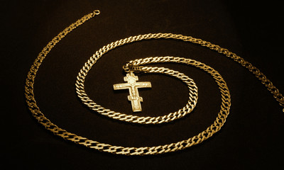 Silver chain and cross