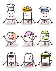 Fototapeta premium set of male avatars - business, health and leisure
