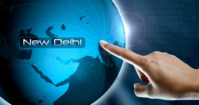 city on globe New Delhi