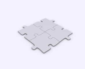 Puzzle pieces isolated