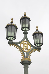 Streetlight on Albert Embankment. London. England