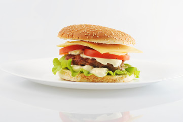 hamburger with cutlet