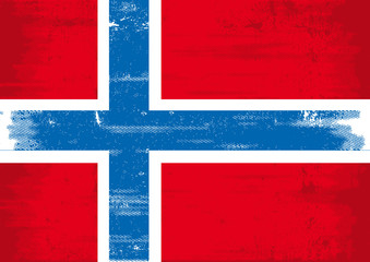 Fototapeta premium Norwegian grunge flag