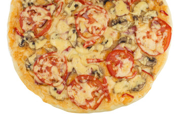 Pizza on white background