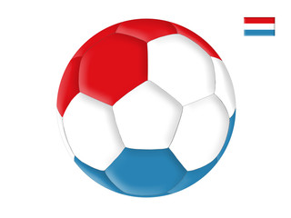 Fototapeta premium Ball in colors of the flag of Luxembourg