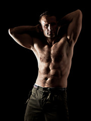 Obraz na płótnie Canvas handsome muscle man