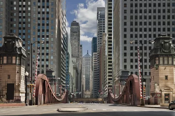 Abwaschbare Fototapete Chicago Straße von Chicago.
