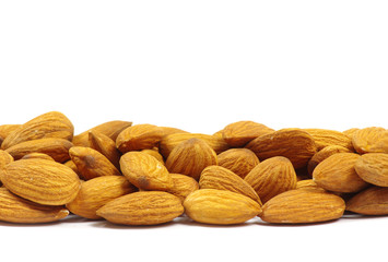 almonds on white