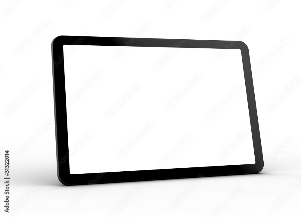 Canvas Prints tablet pc -  Modern black tablet computer isolated on white background. Tablet pc and screen with clipping path 